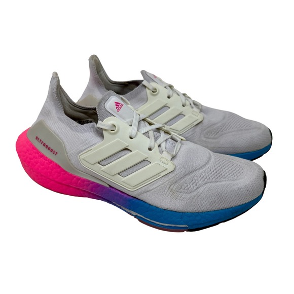 Adidas Ultraboost 22 Running Shoes White Blue Pink GV8830 Women's Size 9 - Picture 11 of 15